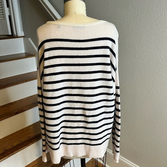 ATM Anthony Thomas Melillo Block-Striped Cashmere Crewneck Sweater​​​​​​​​​ - Picture 6 of 11